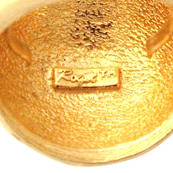 Vintage Roget Gold Plated Dome Ring Size 7.5 Brutalist Style Statement 1970s - Picture 5 of 5